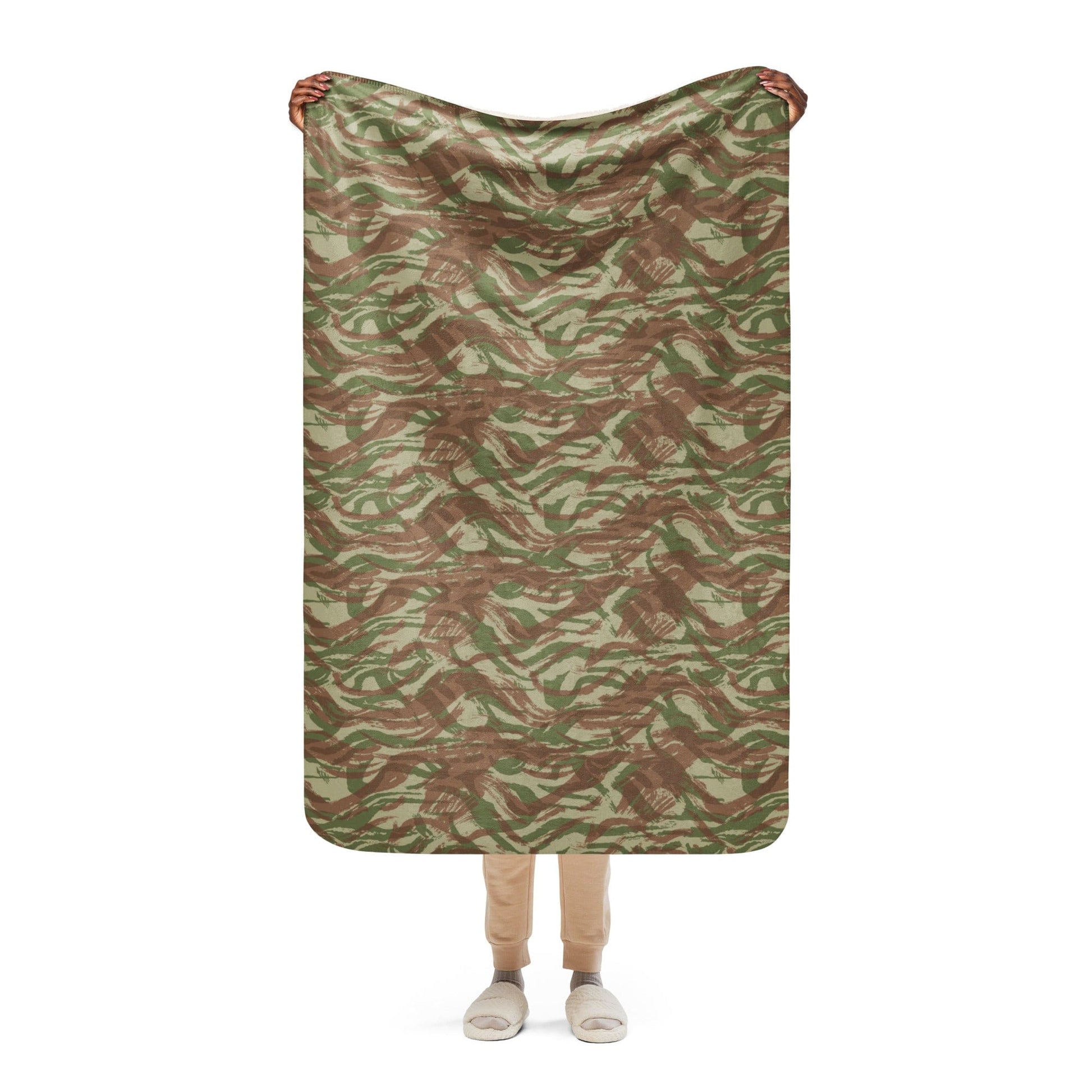 French Lizard A1 Airborne CAMO Sherpa blanket - 37″×57″ - Blankets