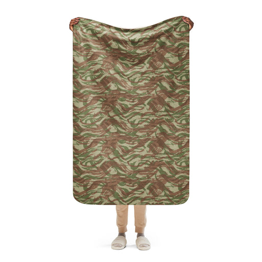 Lizard French Airborne CAMO Sherpa Blanket - 37″×57″