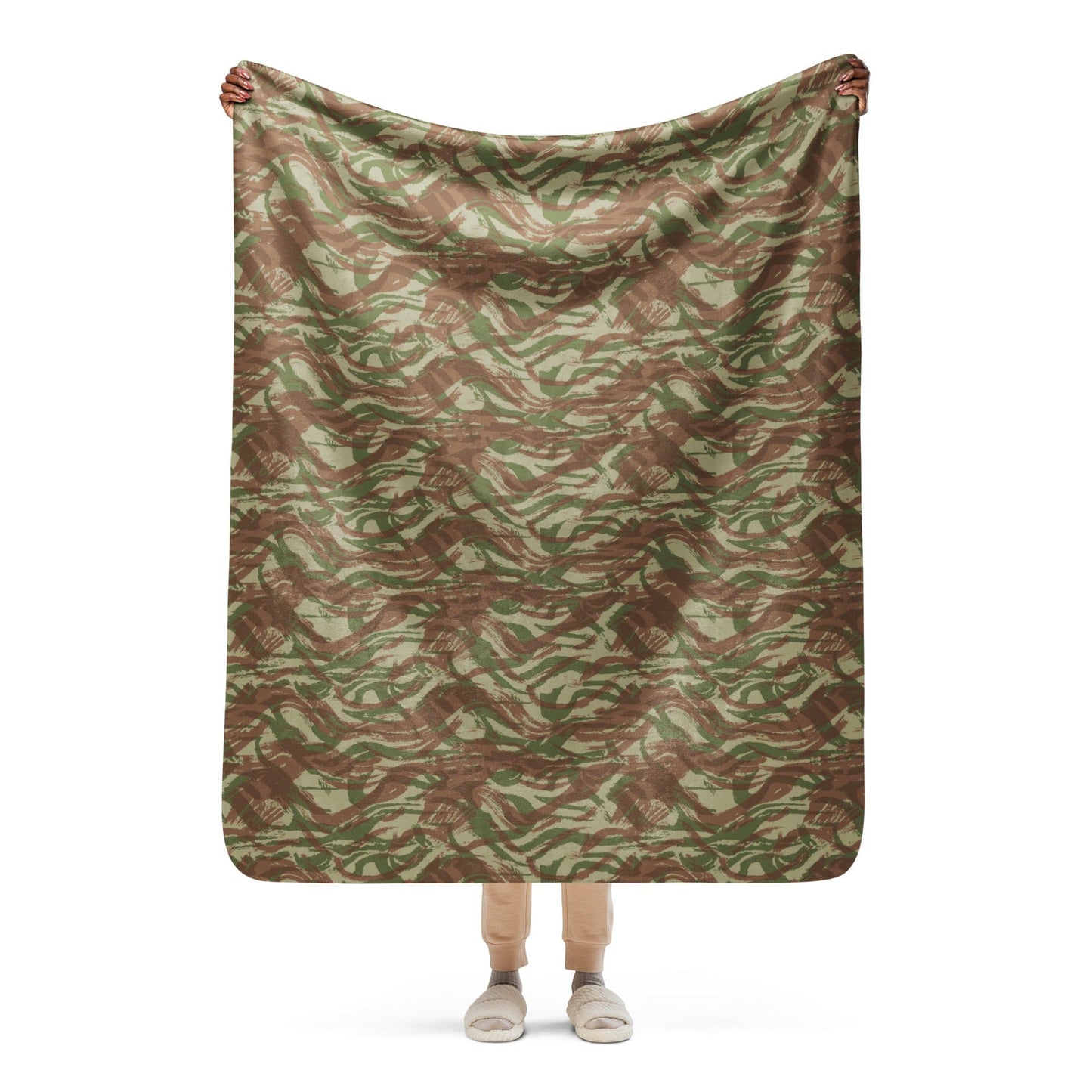 French Lizard A1 Airborne CAMO Sherpa blanket - 50″×60″ - Blankets