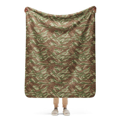 French Lizard A1 Airborne CAMO Sherpa blanket - 50″×60″ - Blankets