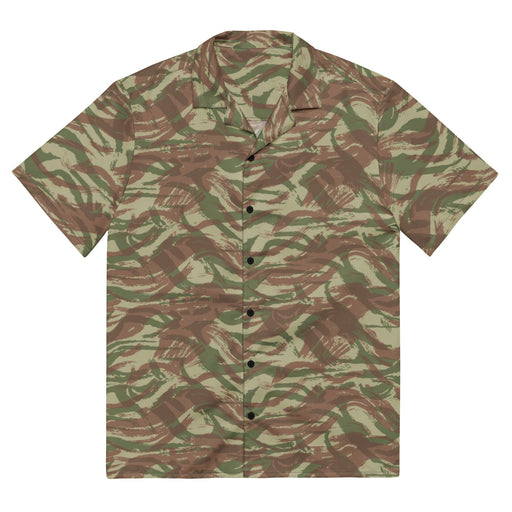 Lizard French Airborne CAMO Unisex Short-Sleeve Button Shirt - 2XS - Button-Up