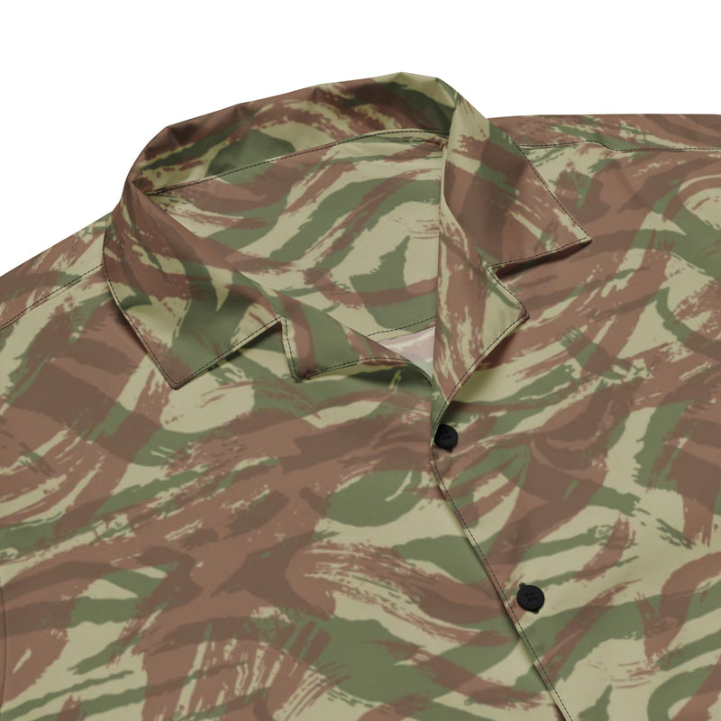 Lizard French Airborne CAMO Unisex Short-Sleeve Button Shirt - Button-Up