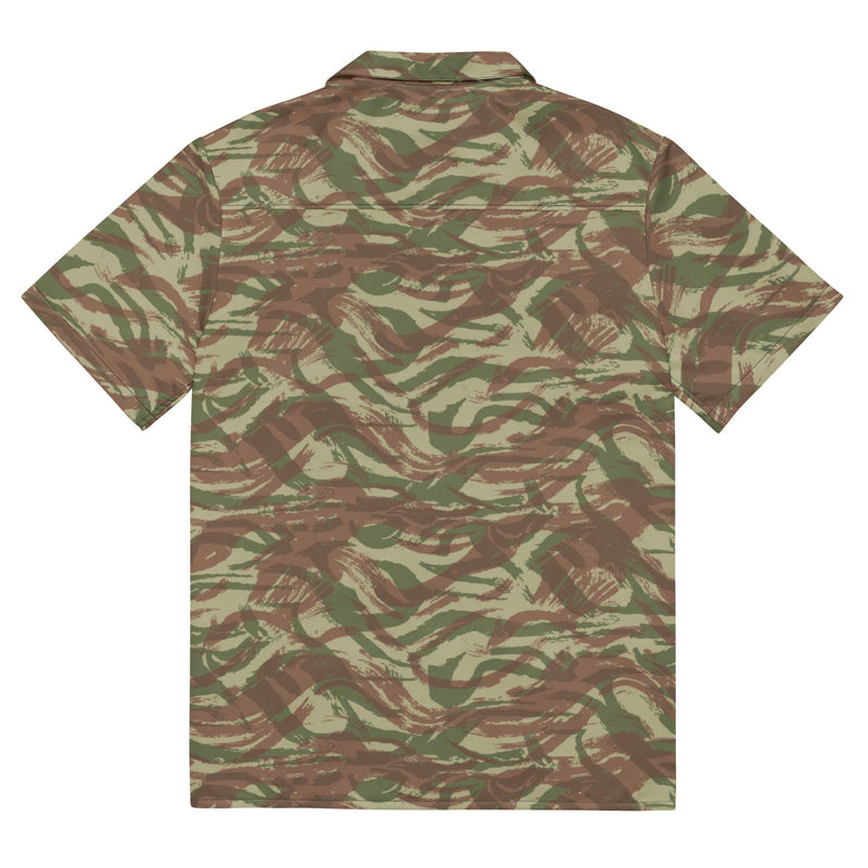 Lizard French Airborne CAMO Unisex Short-Sleeve Button Shirt - Button-Up