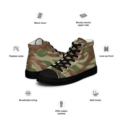 French Lizard A1 Airborne CAMO Men’s high top canvas shoes - Mens High Top Canvas Shoes