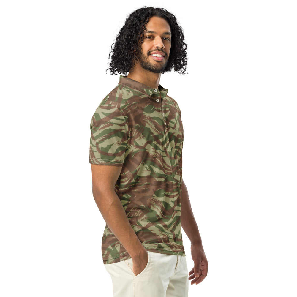 French Lizard A1 Airborne CAMO Men’s slim fit polo - Mens Slim Fit Polo