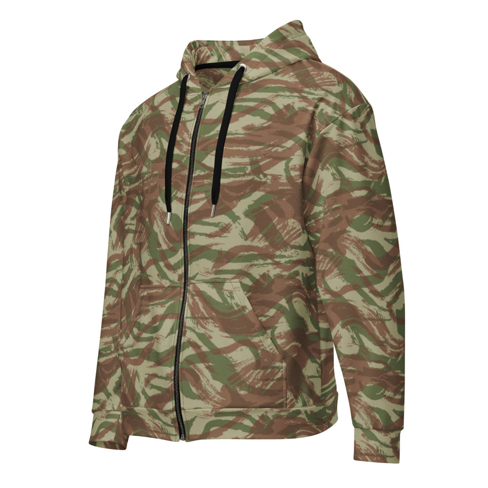 French Lizard A1 Airborne CAMO Unisex zip hoodie - 2XS - Zip Hoodie