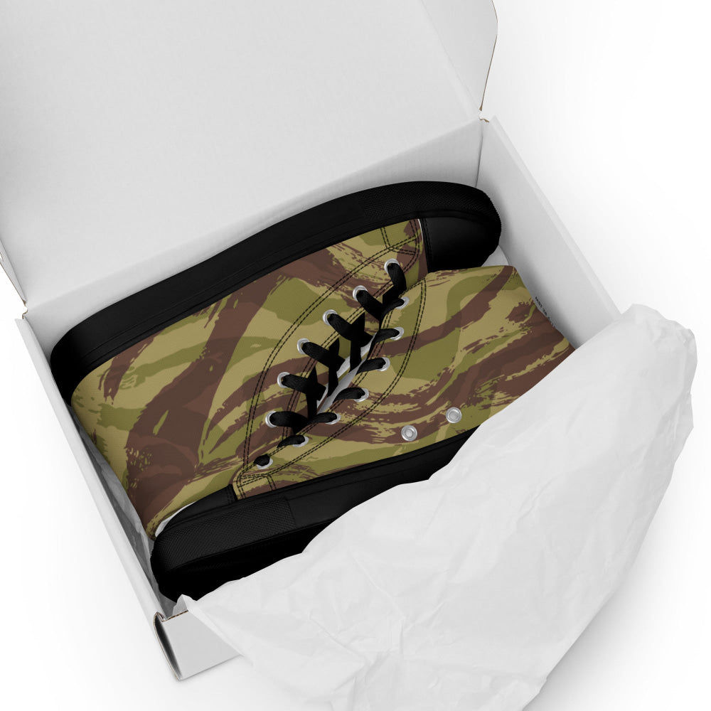 French Lizard C1 All Arms Uniform CAMO Men’s high top canvas shoes - Mens High Top Canvas Shoes