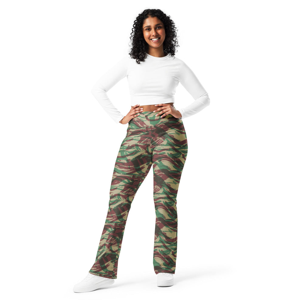 French Lizard D Algerian War CAMO Flare leggings - Womens Leggings