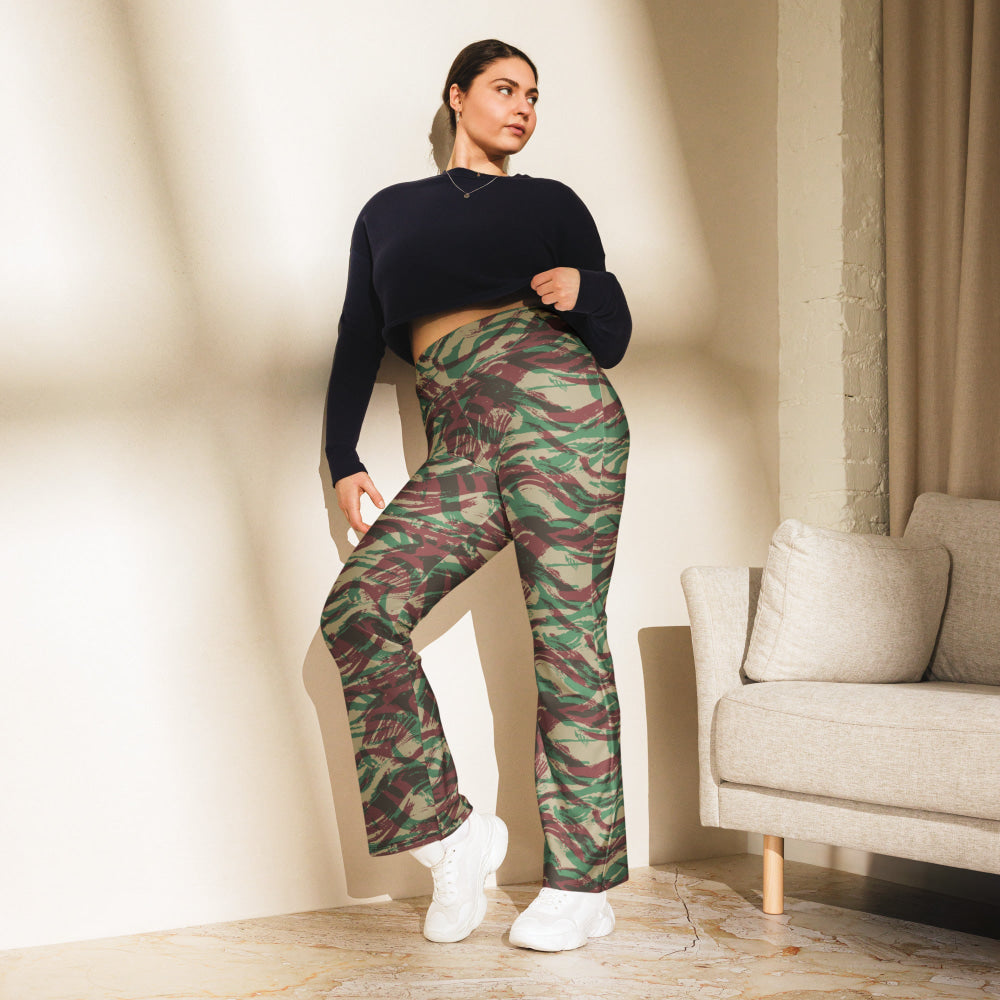 French Lizard D Algerian War CAMO Flare leggings - Womens Leggings