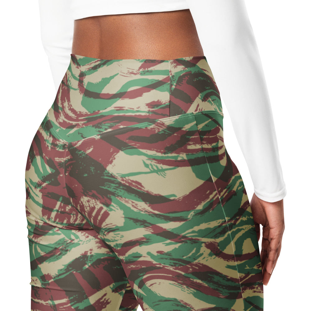 French Lizard D Algerian War CAMO Flare leggings - Womens Leggings