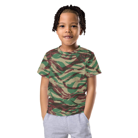 French Lizard D Algerian War CAMO Kids crew neck t-shirt - 2T - Crew Neck T-shirt