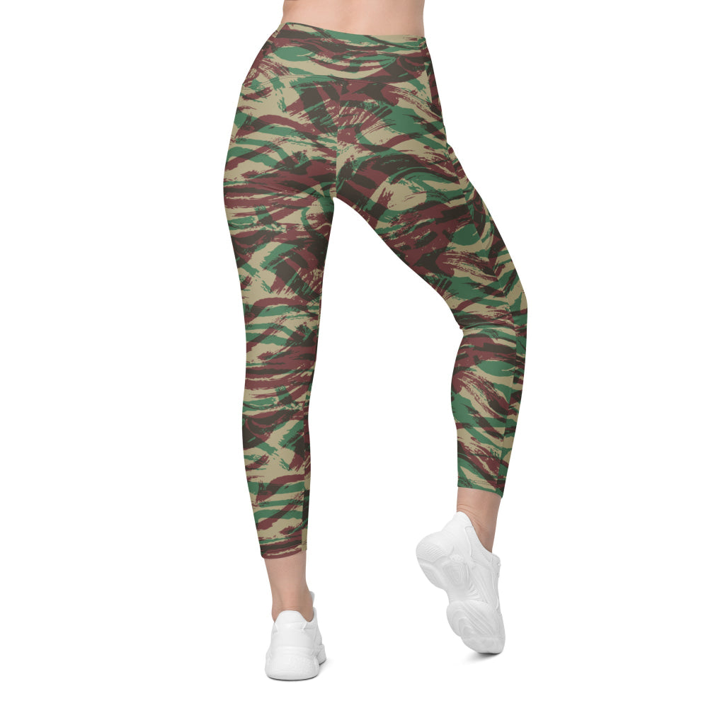 French Lizard D Algerian War CAMO Leggings with pockets - Womens With Pockets