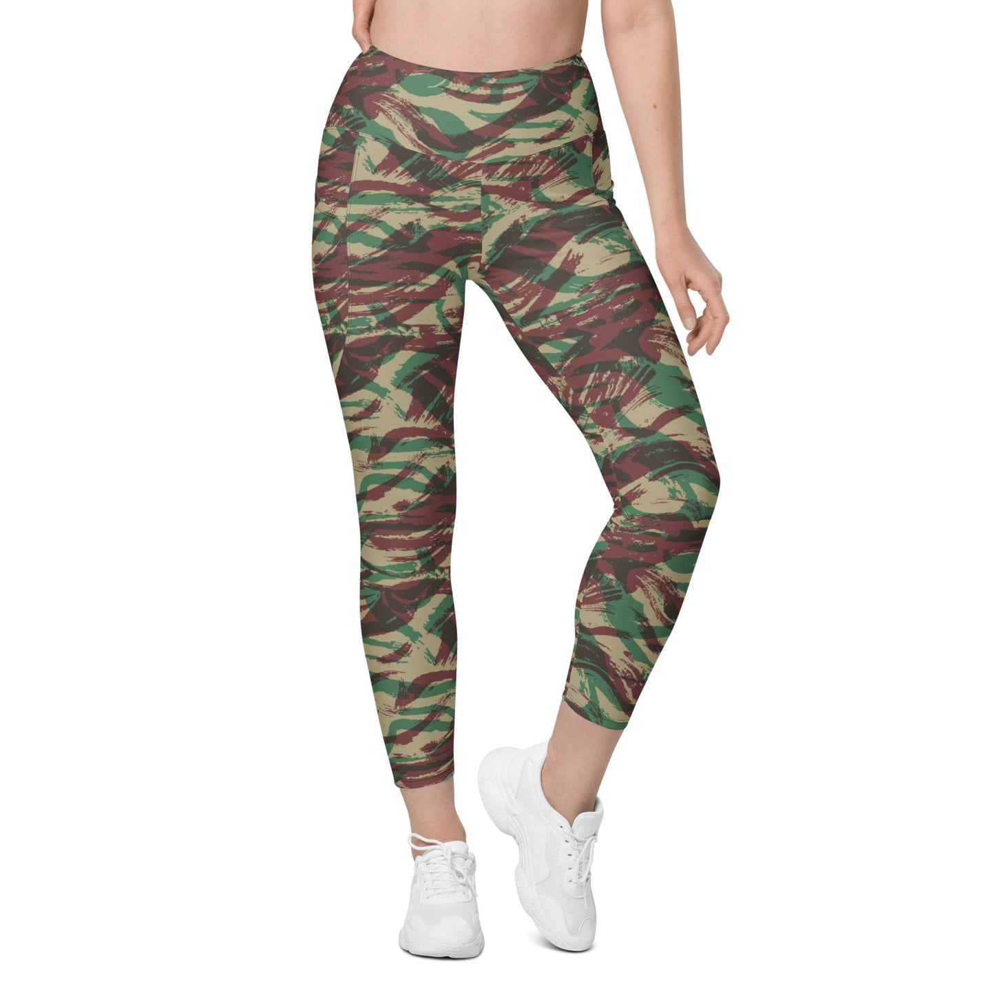 French Lizard D Algerian War CAMO Leggings with pockets - Womens With Pockets