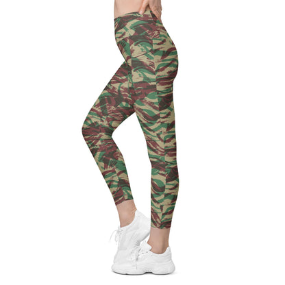 French Lizard D Algerian War CAMO Leggings with pockets - Womens With Pockets