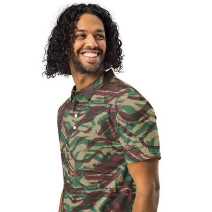 French Lizard D Algerian War CAMO Men’s slim fit polo - Mens Slim Fit Polo