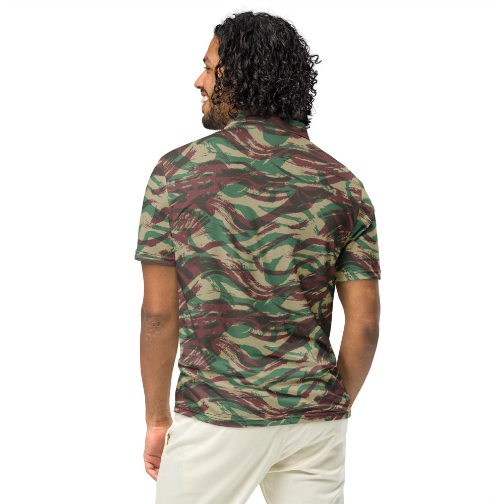 French Lizard D Algerian War CAMO Men’s slim fit polo - Mens Slim Fit Polo