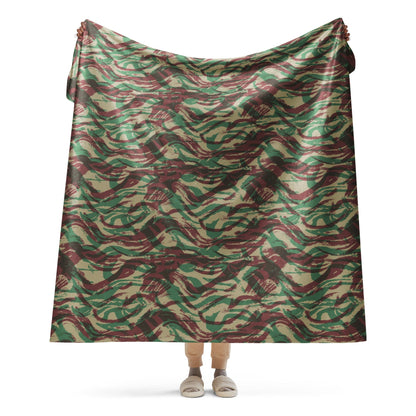 French Lizard D Algerian War CAMO Sherpa blanket - 60″×80″ - Blanket