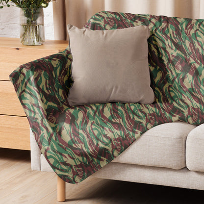 French Lizard D Algerian War CAMO Sherpa blanket - Blanket