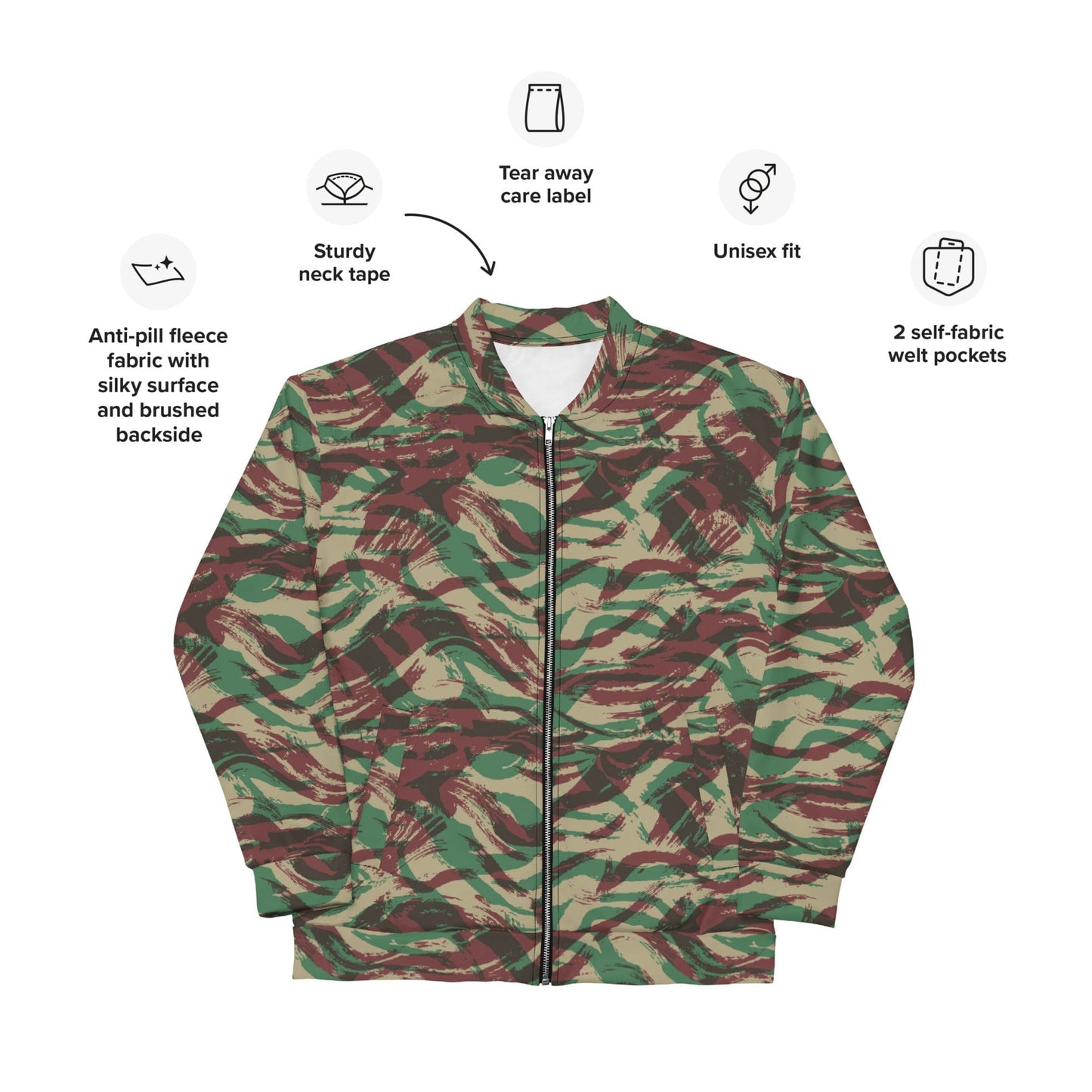 French Lizard D Algerian War CAMO Unisex Bomber Jacket