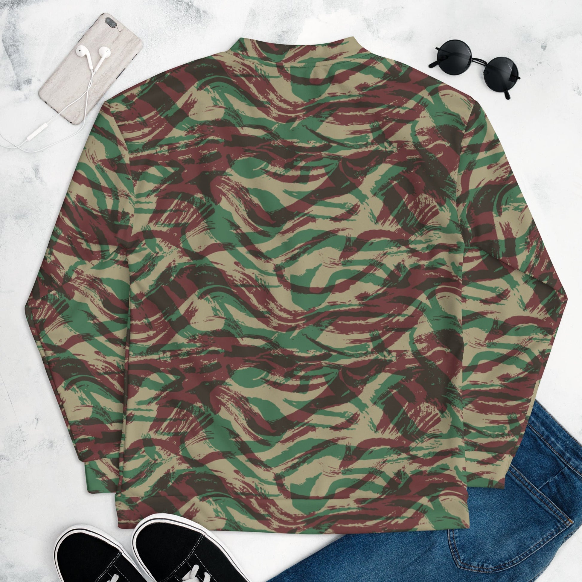 French Lizard D Algerian War CAMO Unisex Bomber Jacket - Jackets
