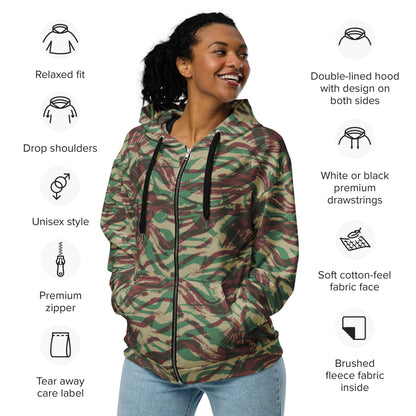 French Lizard D Algerian War CAMO Unisex zip hoodie - Zip Hoodie