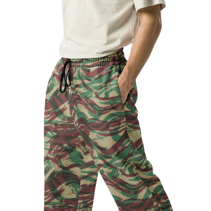 French Lizard D Algerian War CAMO Wide-leg joggers - Joggers
