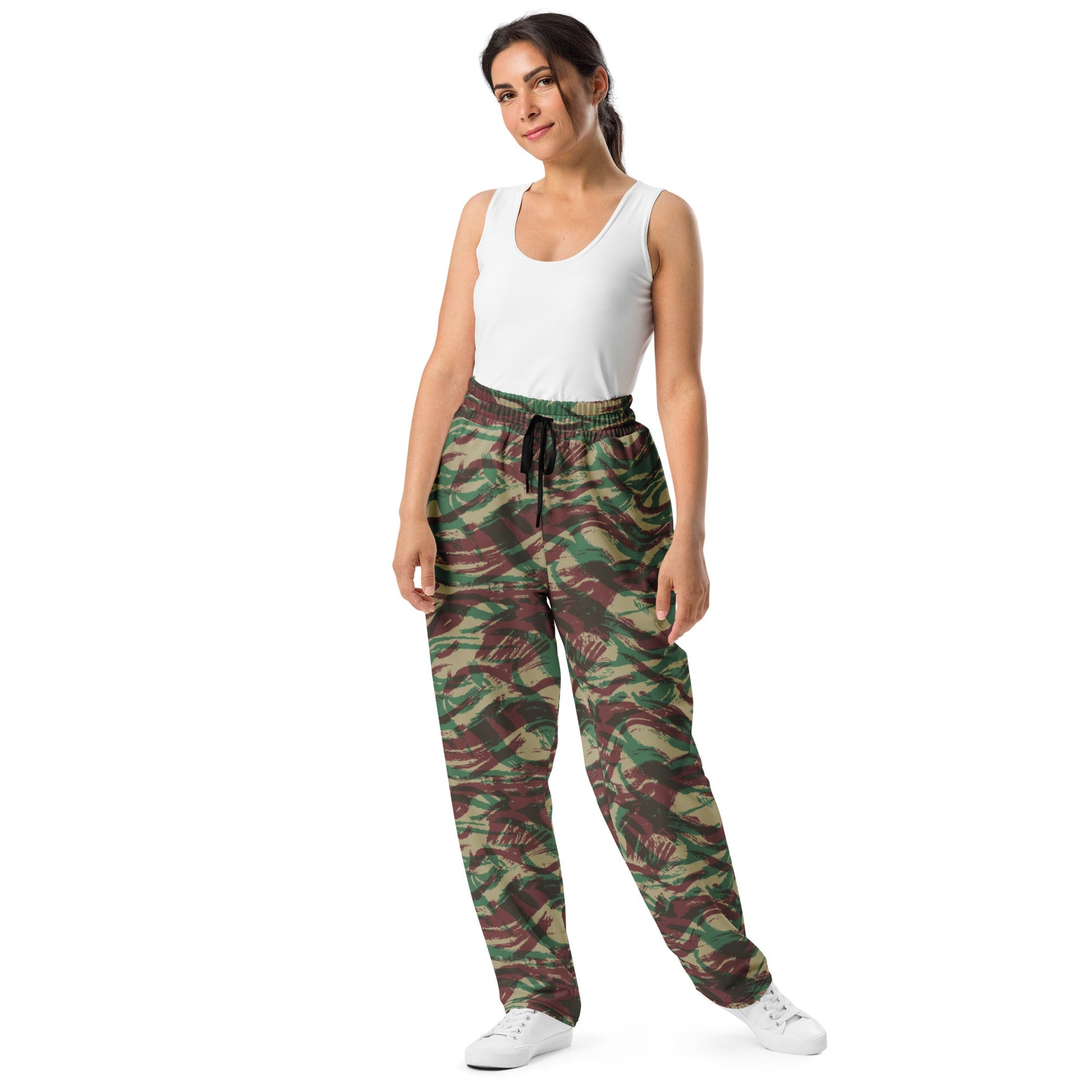 French Lizard D Algerian War CAMO Wide-leg joggers - Joggers