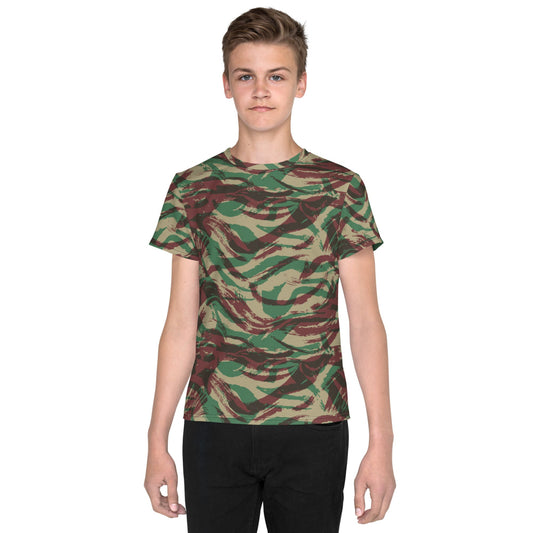 French Lizard D Algerian War CAMO Youth crew neck t-shirt - 8 - Crew Neck T-shirt