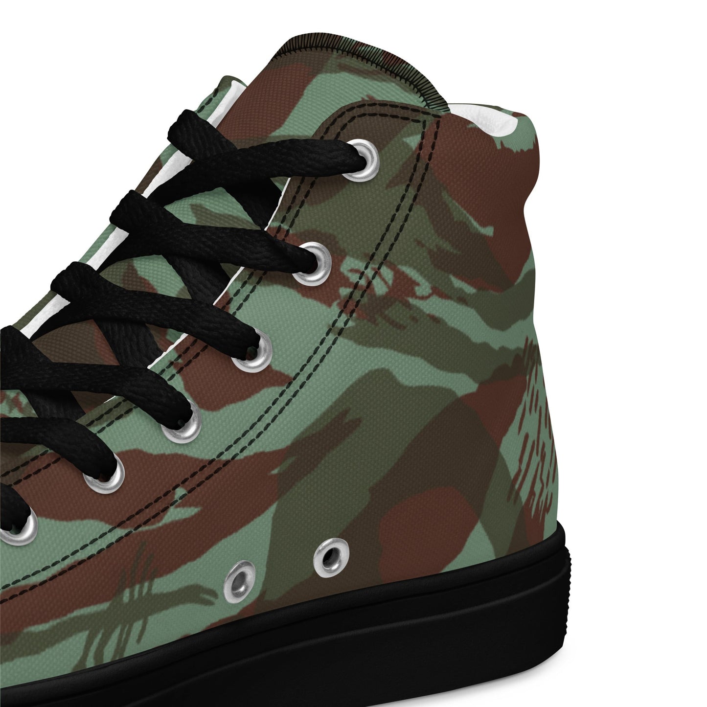 French Lizard Foreign Legion CAMO Mens high top canvas shoes - High Top Canvas Shoes