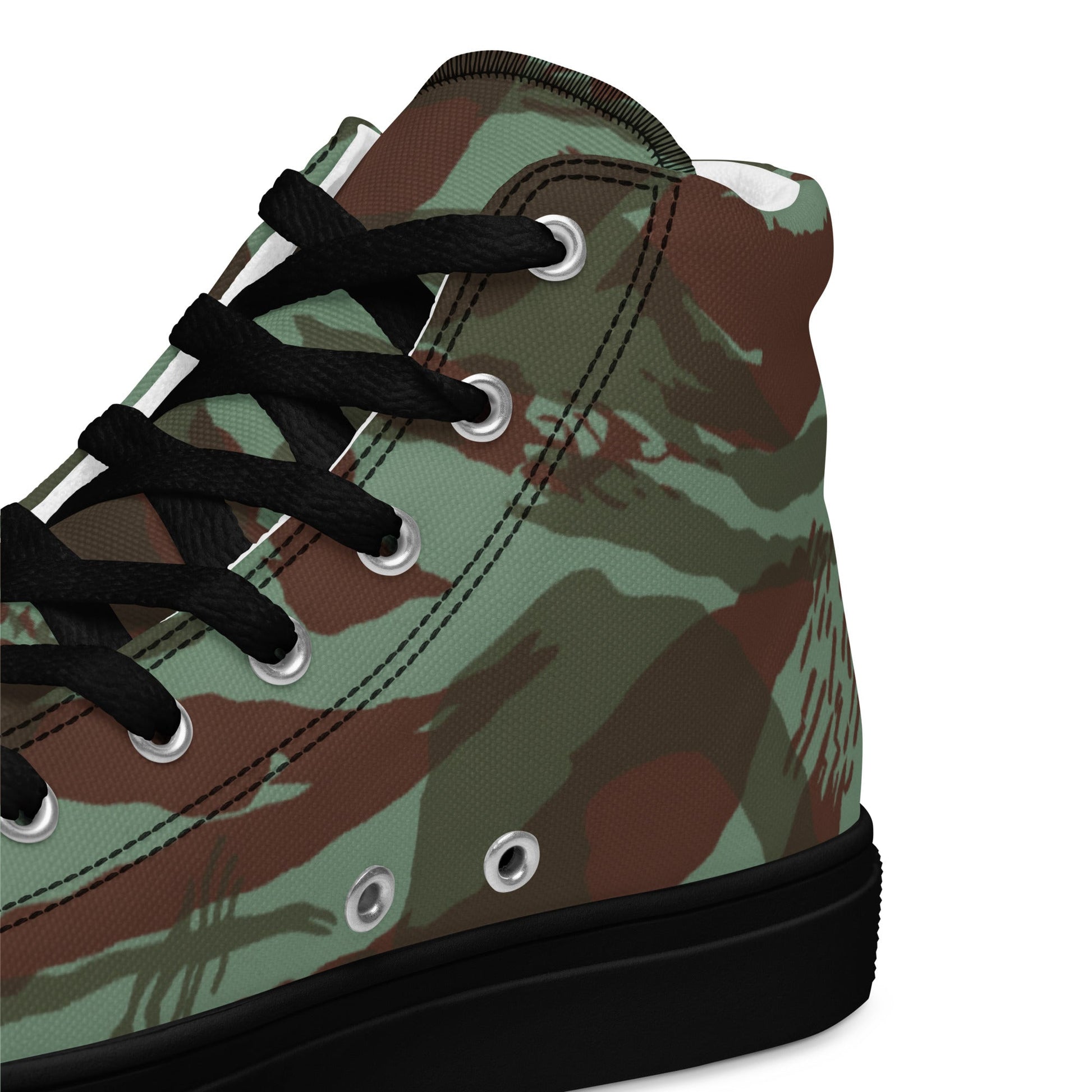 French Lizard Foreign Legion CAMO Mens high top canvas shoes - High Top Canvas Shoes