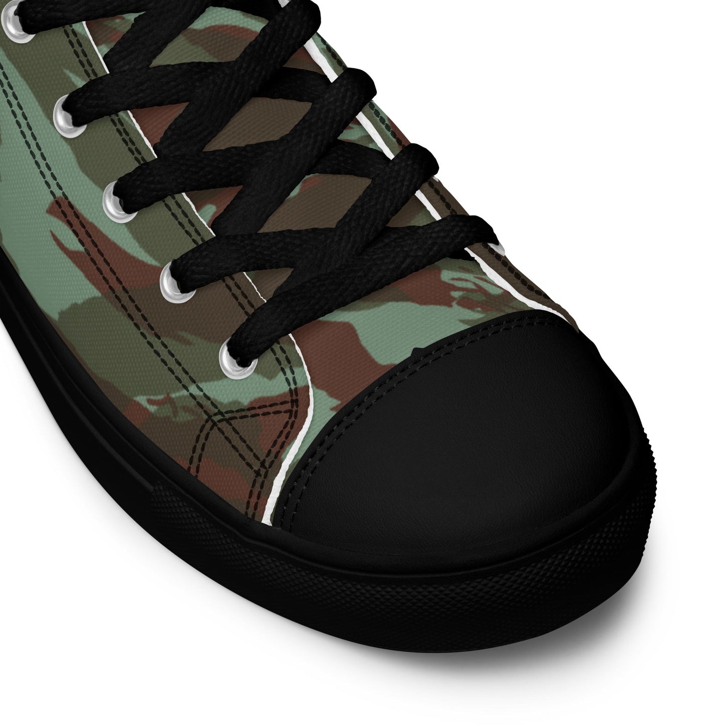 French Lizard Foreign Legion CAMO Mens high top canvas shoes - High Top Canvas Shoes