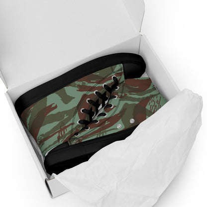 French Lizard Foreign Legion CAMO Mens high top canvas shoes - High Top Canvas Shoes