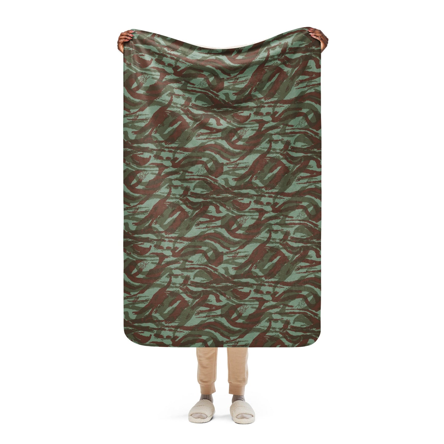 French Lizard Foreign Legion CAMO Sherpa blanket - 37″×57″ - Blankets