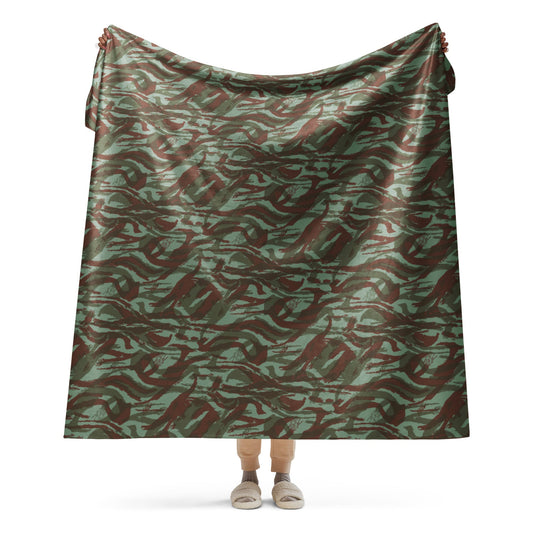 French Lizard Foreign Legion CAMO Sherpa blanket - 60″×80″ - Blankets