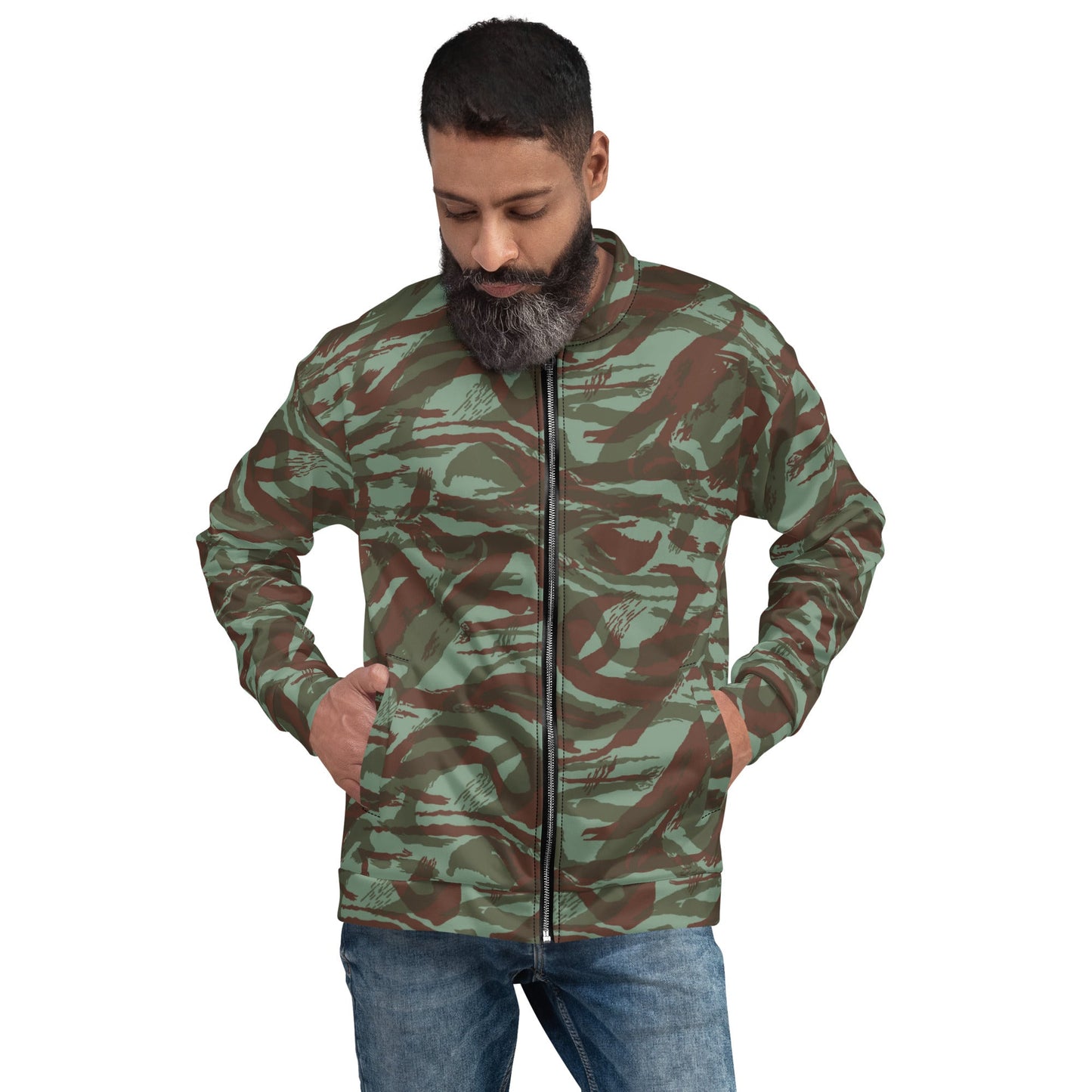 French Lizard Foreign Legion CAMO Unisex Bomber Jacket - XS