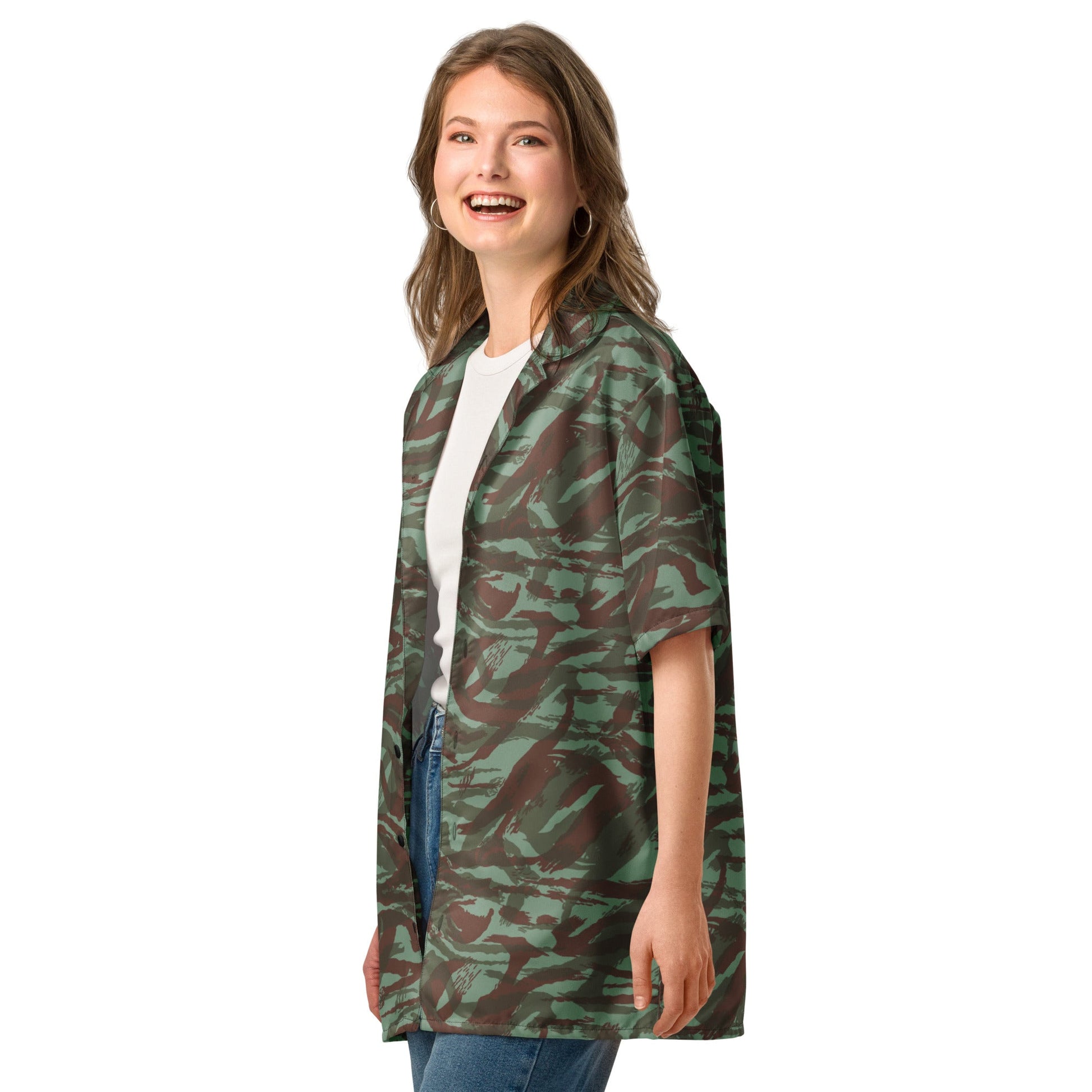 French Lizard Foreign Legion CAMO Unisex button shirt - Button Shirts
