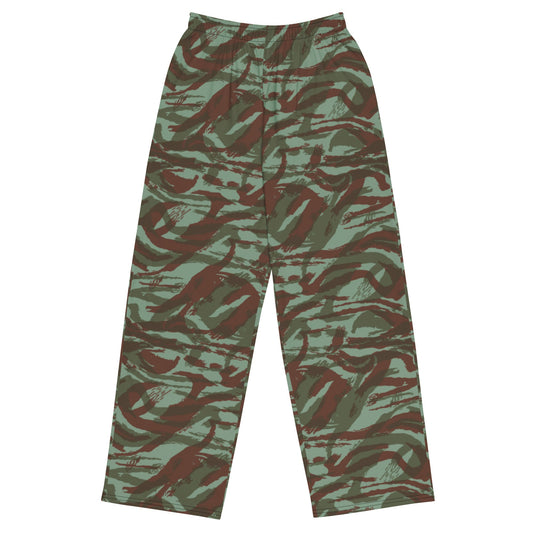 French Lizard Foreign Legion CAMO unisex wide-leg pants - 2XS - Wide-leg Pants