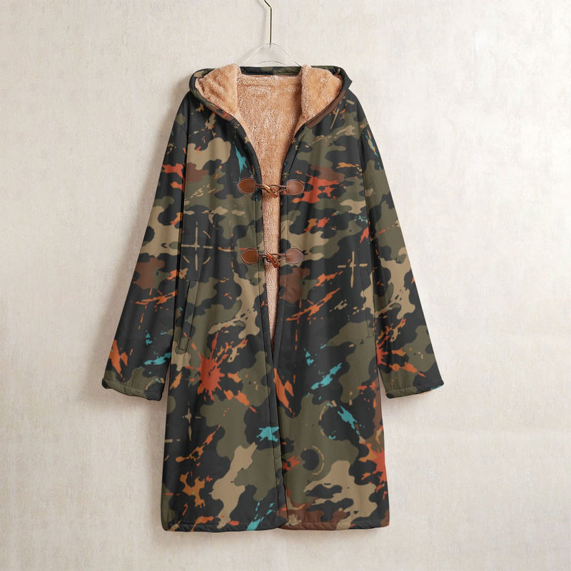 Friendly Fire Team Kill CAMO Men’s Horn Button Long Fleece Coat - S / White - Jacket
