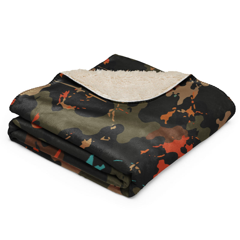 Friendly Fire Team Kill CAMO Sherpa Blanket