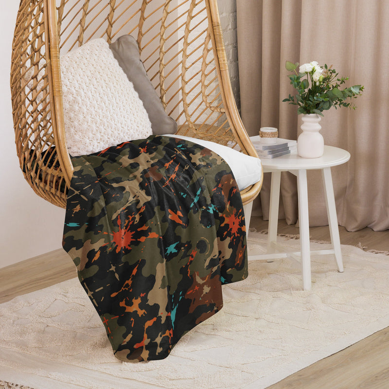Friendly Fire Team Kill CAMO Sherpa Blanket