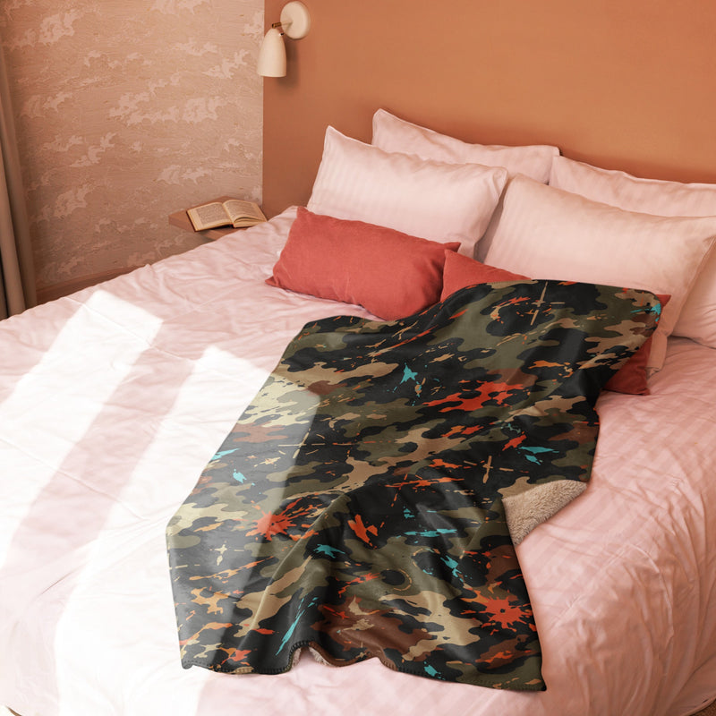 Friendly Fire Team Kill CAMO Sherpa Blanket