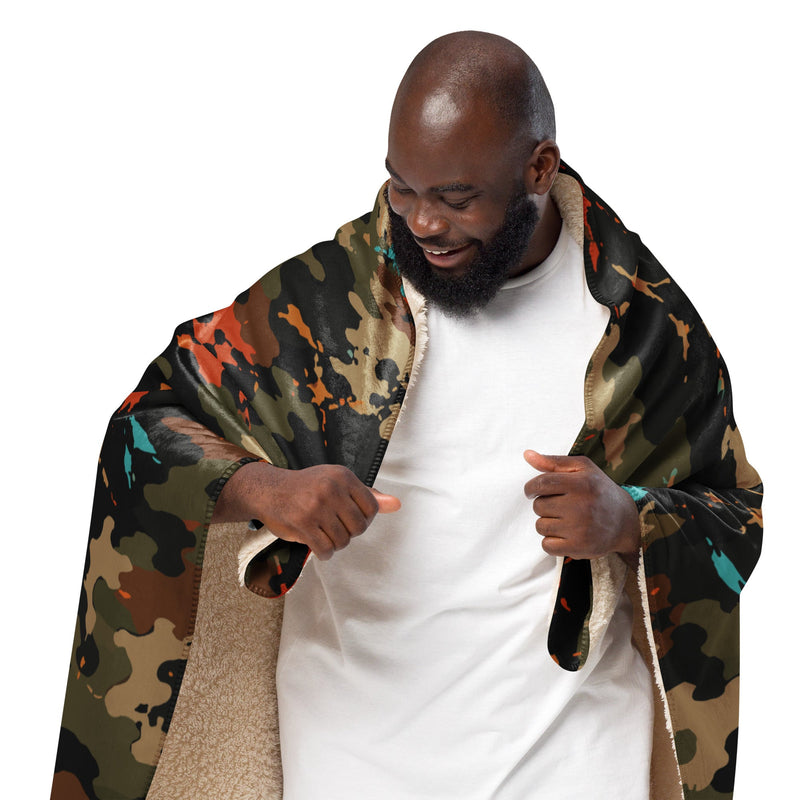 Friendly Fire Team Kill CAMO Sherpa Blanket