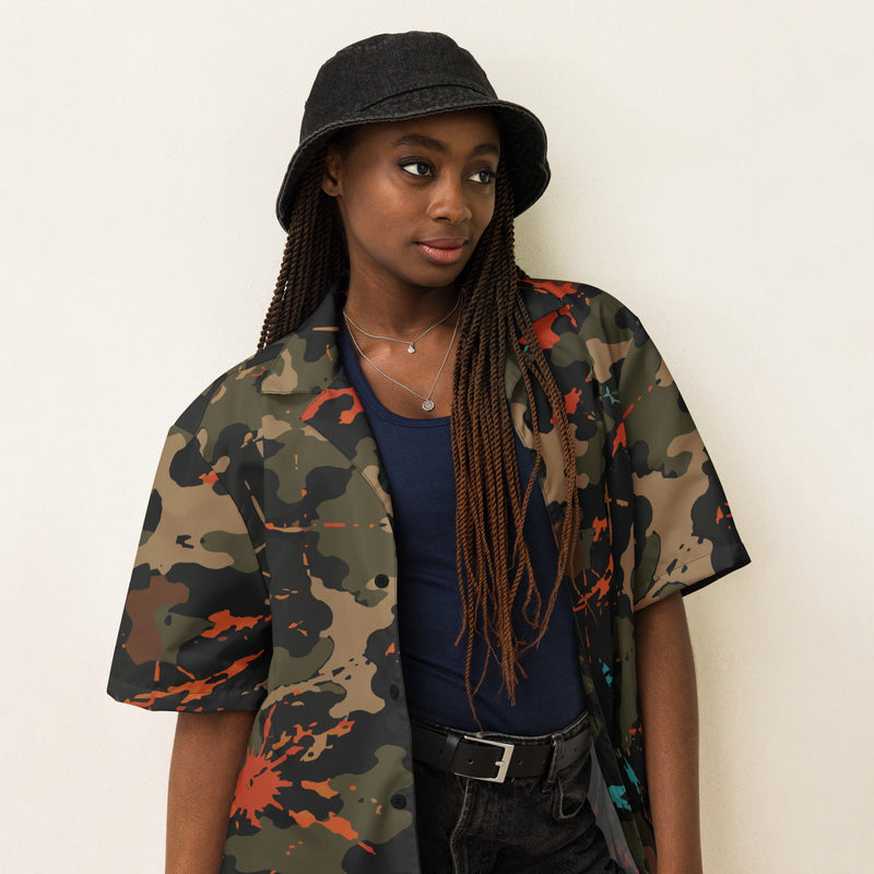 Friendly Fire Team Kill CAMO Unisex Short-Sleeve Button Shirt - Button-Up