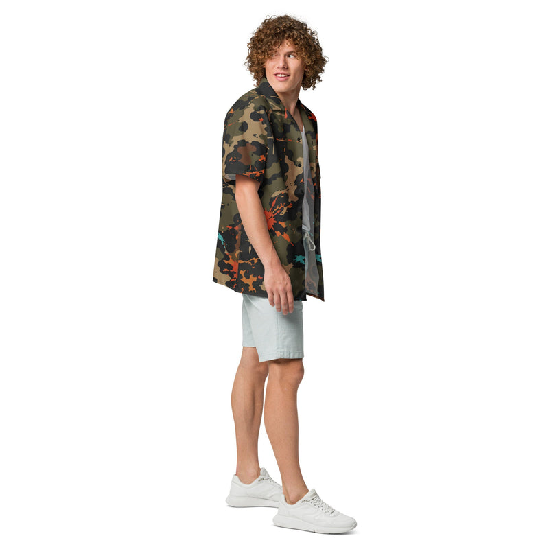 Friendly Fire Team Kill CAMO Unisex Short-Sleeve Button Shirt - Button-Up