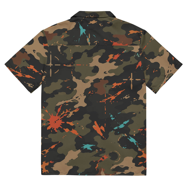 Friendly Fire Team Kill CAMO Unisex Short-Sleeve Button Shirt - Button-Up