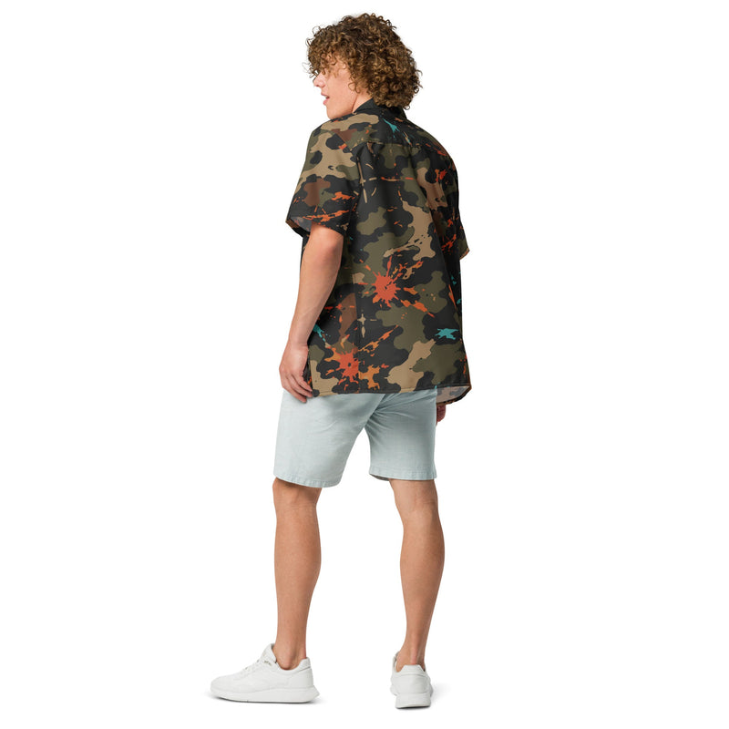 Friendly Fire Team Kill CAMO Unisex Short-Sleeve Button Shirt - Button-Up