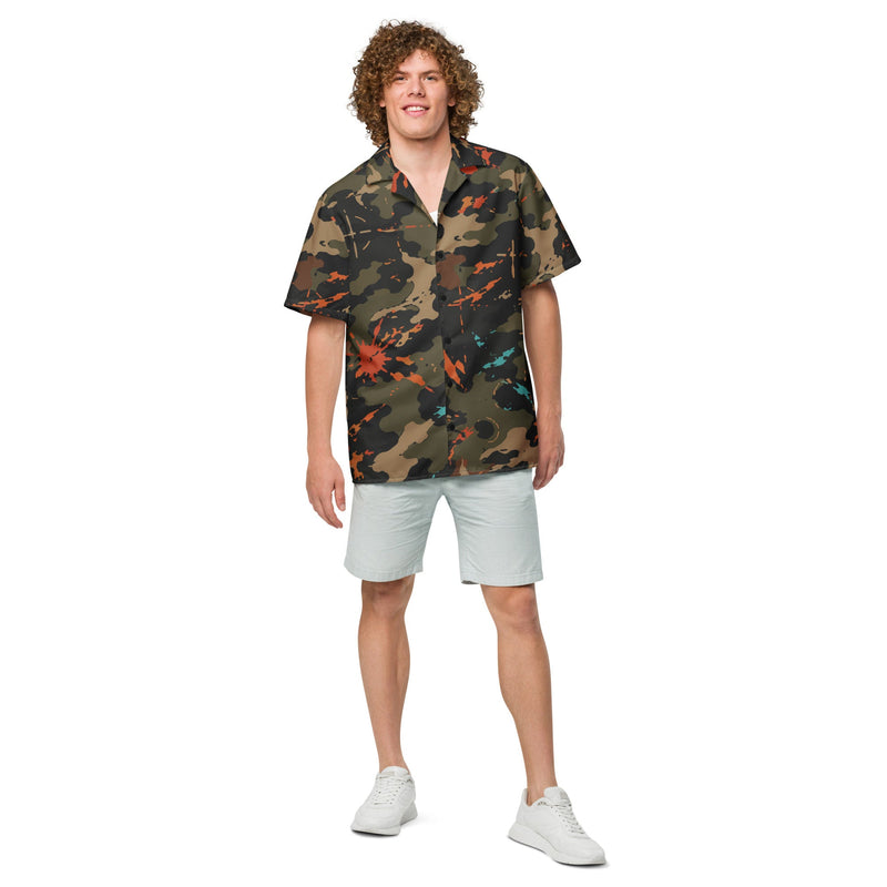 Friendly Fire Team Kill CAMO Unisex Short-Sleeve Button Shirt - Button-Up