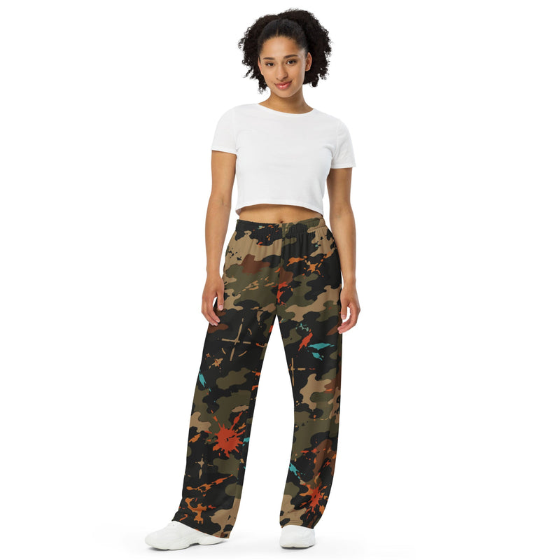 Friendly Fire Team Kill CAMO Unisex Wide-Leg Leisure Pants - Pant