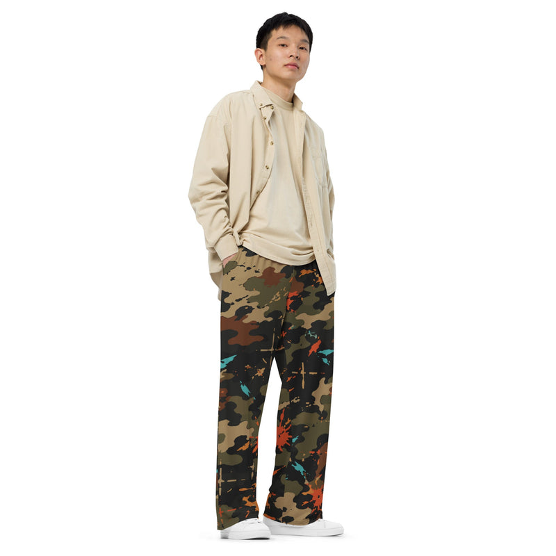 Friendly Fire Team Kill CAMO Unisex Wide-Leg Leisure Pants - Pant