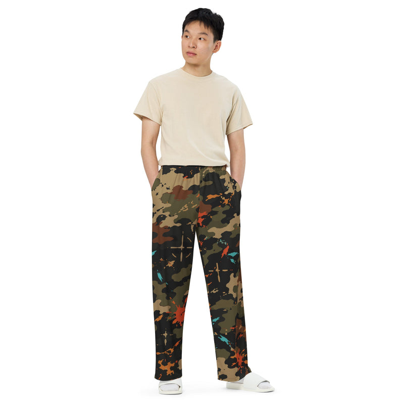 Friendly Fire Team Kill CAMO Unisex Wide-Leg Leisure Pants - Pant